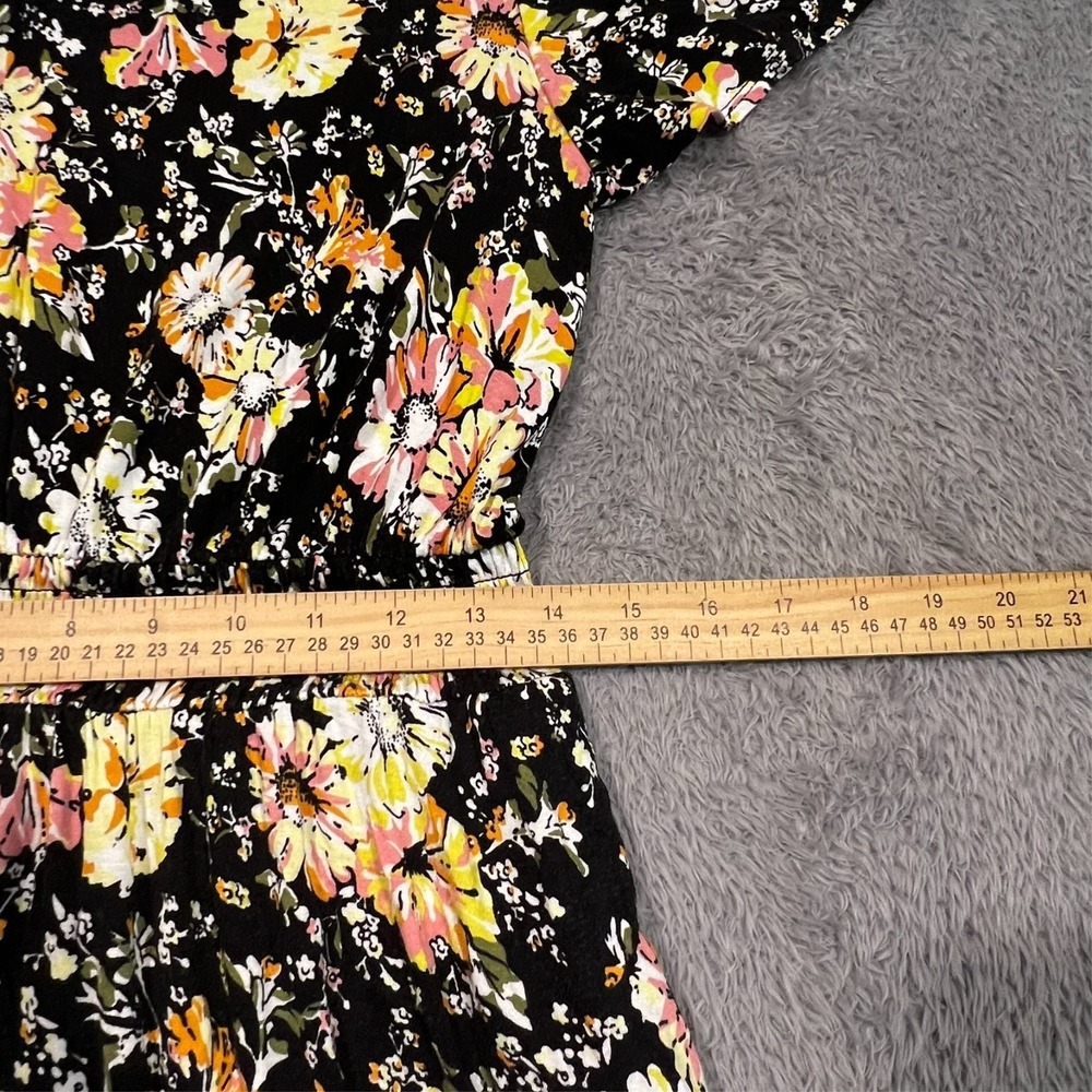 Lane Bryant Fit Flare Dress Womens 10 12 Floral Midi Pockets Rayon Cottagecore - Picture 7 of 16